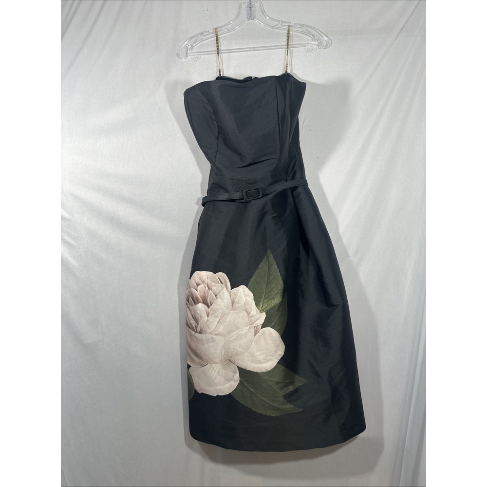 NEW $650 Sachin Babi [ 10 ] Shay Rose Strapless Mikado Midi Cocktail Dress J2043 - Picture 8 of 14